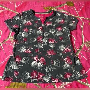 Premiere by Healing Hands Floral Scrub Top